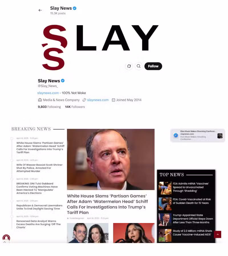 slay news twitter landing page