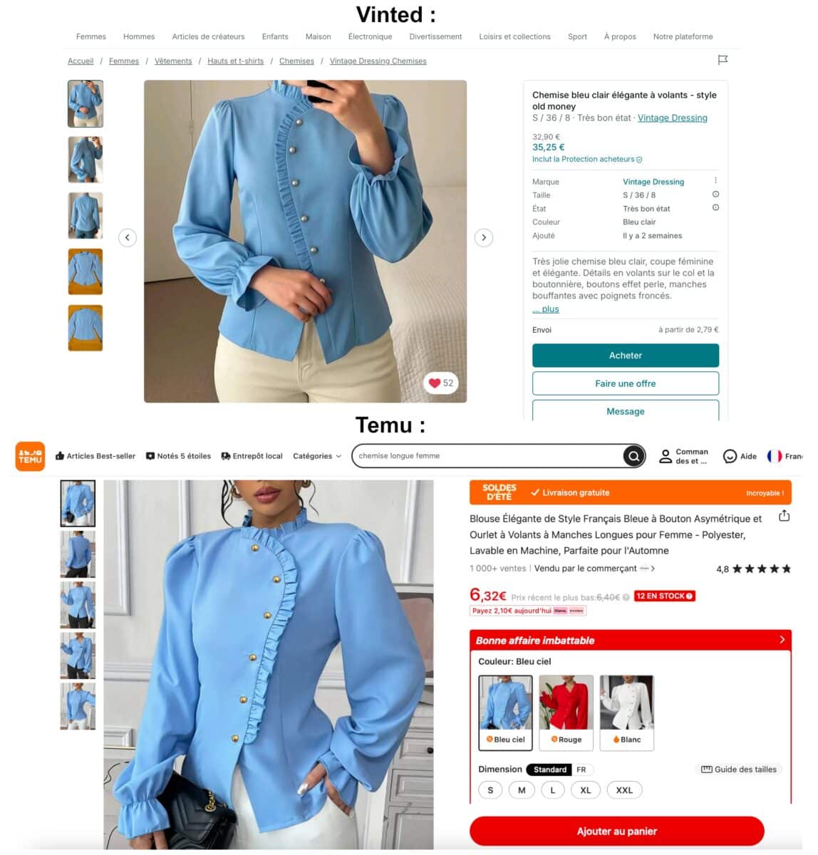 vinted temu AI