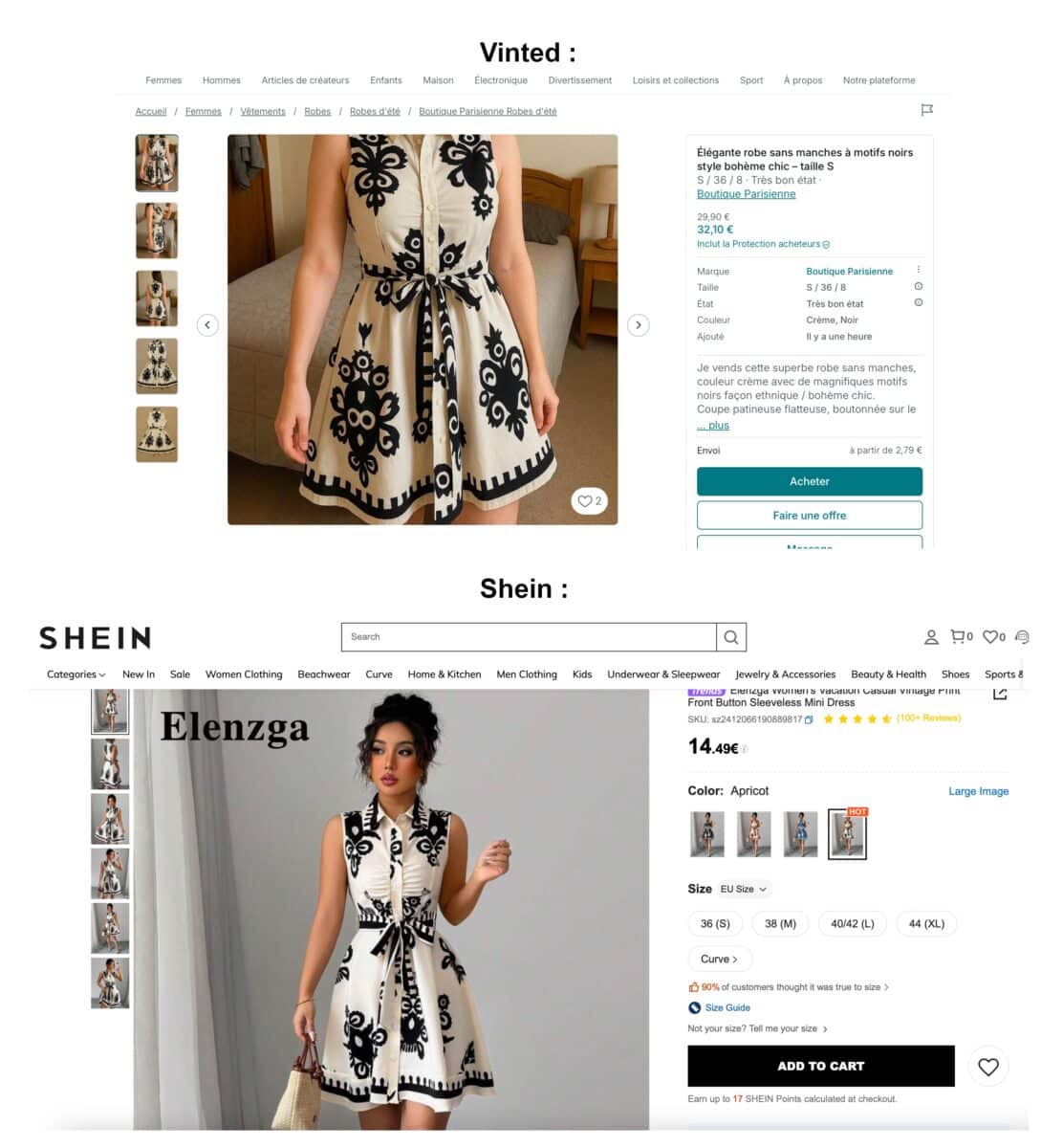 vinted shein AI