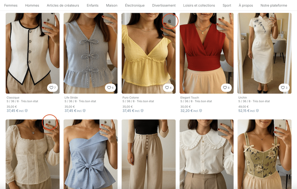 Vinted AI listing