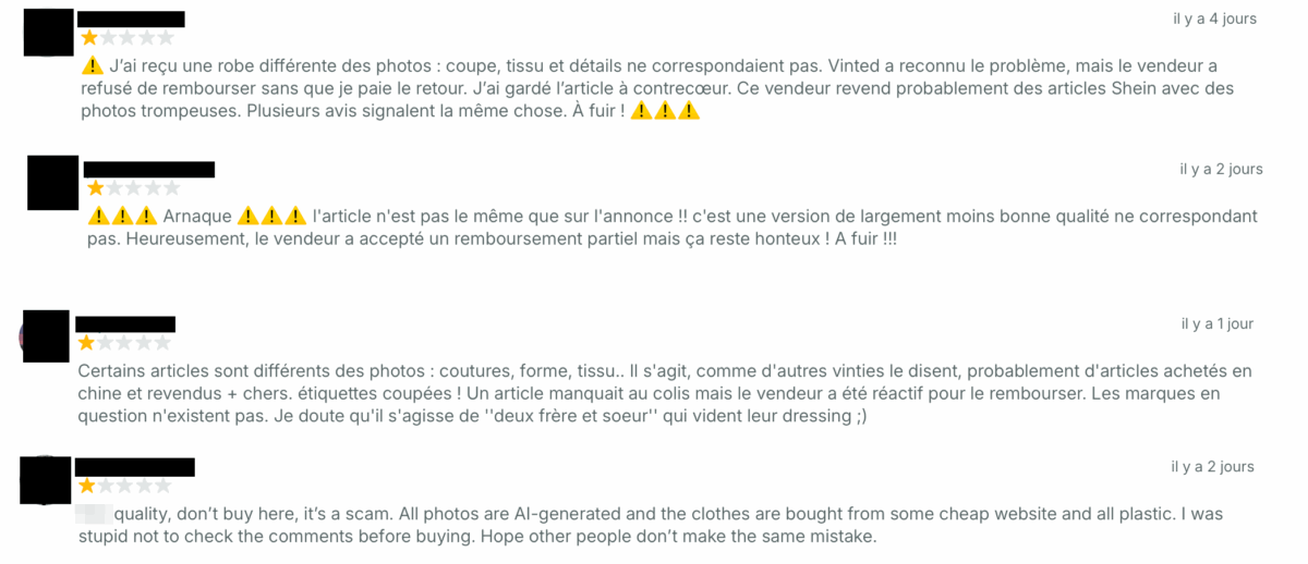 vinted buyer reviews