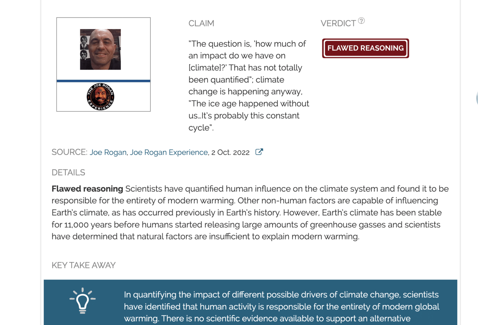 Scientists have found that modern climate change is caused entirely by ...