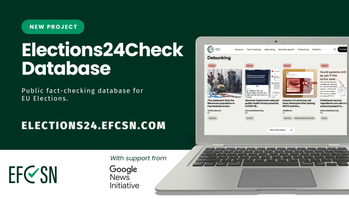 Public fact-checking database for EU Elections | Elections24Check, EFCSN