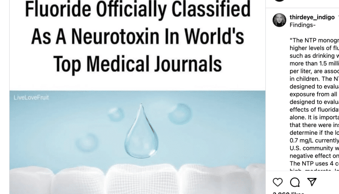 fluoride community water neurotoxicity